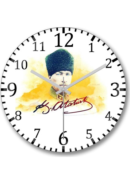 Mustafa Kemal Atatürk Saati Bombeli Gercek Cam---Ücretsiz Kargo--