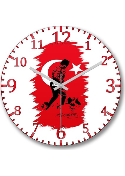 Mustafa Kemal Atatürk Saati Bombeli Gercek Cam-----Ücretsiz Kargo