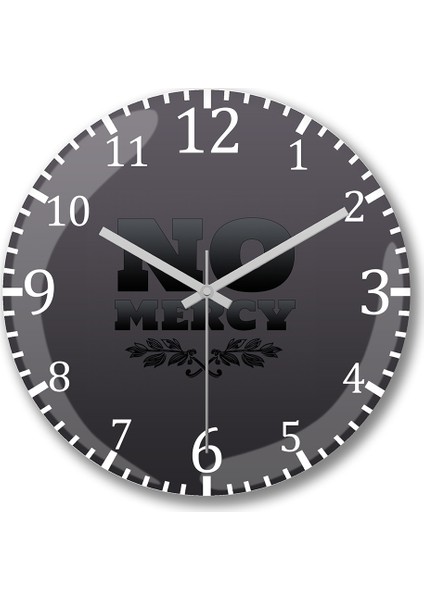 No Mercy 3 Duvar Saati Bombeli Gercek Cam