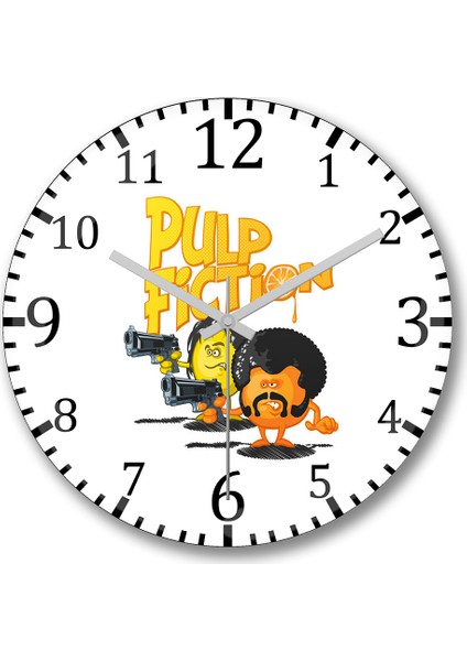 Pulp Fiction1 Duvar Saati Bombeli Gercek Cam