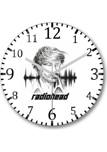 Radiohead Duvar Saati Bombeli Gercek Cam