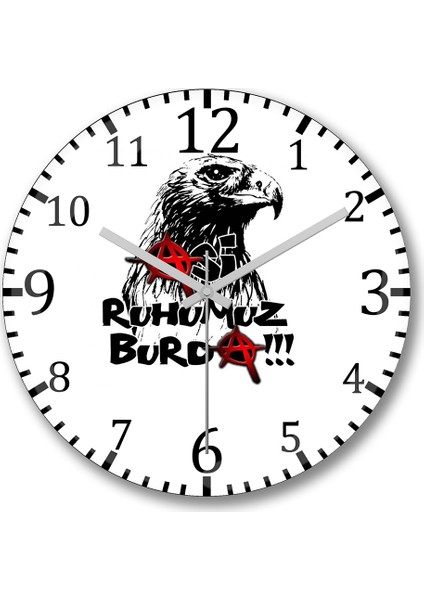 Rum Duvar Saati Bombeli Gercek Cam