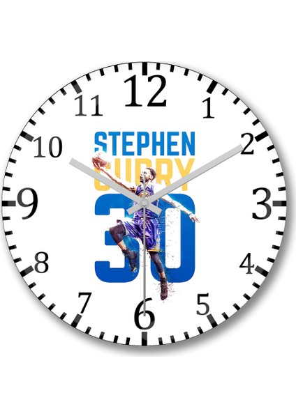 Stephen Curry Golden State Nba Duvar Saati Bombeli Gercek Cam