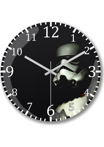 Stormtrooper VII Duvar Saati Bombeli Gercek Cam