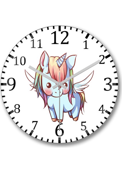 Universal Fitness Logo Duvar Saati Bombeli Gercek Cam