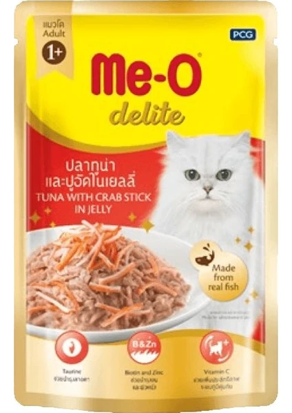 Delite Ton Balıklı ve Yengeç Çubuklu Yetişkin Kedi Konservesi 70 gr