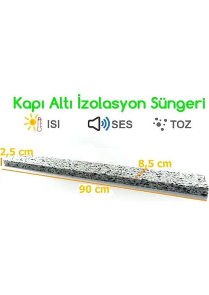 Yapışkanlı Kapı Altı Isı Yalıtım Süngeri Eşik Süngeri 4'lü
