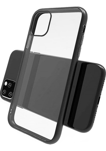 iPhone 8 Kılıf Clear Anti-Shock Şeffaf Sert Arka Kapak Siyah Çerçeve fiyatları