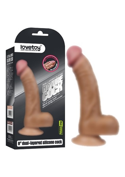 Nature 21 cm Süper Gerçekci Çift Katmanlı Realistik Dildo