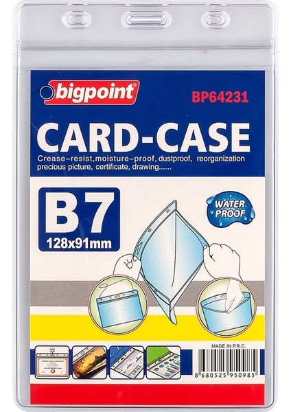 Kilitli Kart Poşeti Dikey B7 (91x128mm) 10'lu Poşet