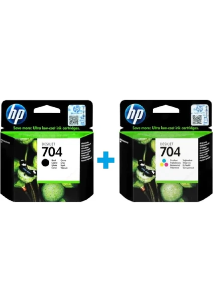 Hp 704 Siyah CN692AE + Hp 704 Renkli CN693AE Kartuş Seti