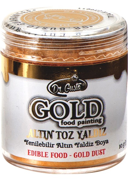 Yenilebilir Metalik Toz Altın Yaldızlı Gold Boya 10 gr