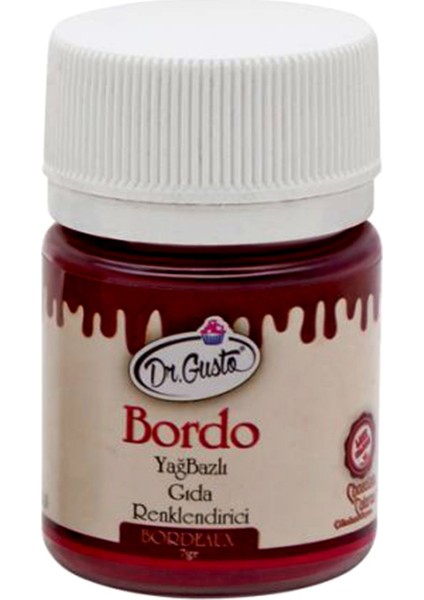 Bordo Yağ Bazlı Toz Gıda Boyası