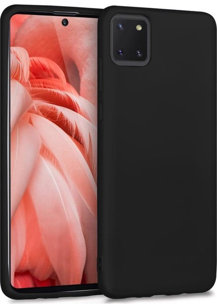Galaxy A81 Kılıf Zore Premier Mat Silikon Kapak Siyah