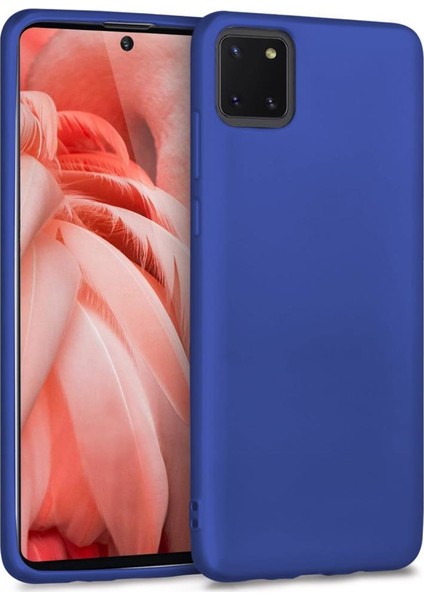 Galaxy A81 Kılıf Zore Premier Mat Silikon Kapak Lacivert