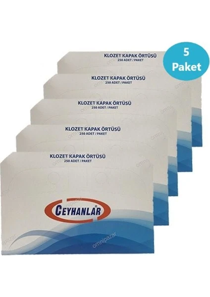 Klozet Kapak Örtüsü 5 Paket 1250 Adet