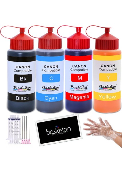 Canon Pixma E204 Mürekkep Seti 4 x 500 ml 15000 Sayfa