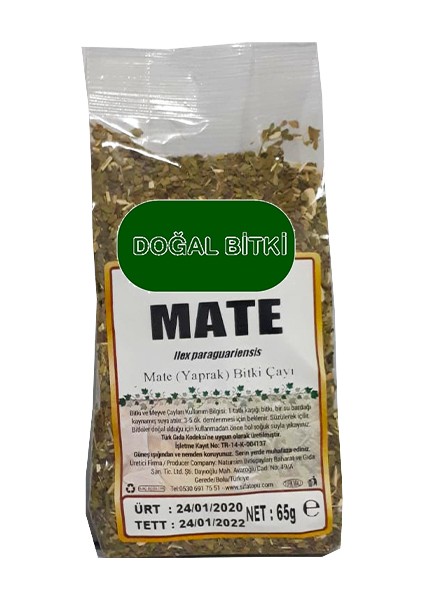 Mate Yaprağı Bitki Çayı Paket 65 gr