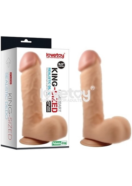 King - Sized 23 cm Extra Kalın Full Realistik Penis Vantuzlu Dildo