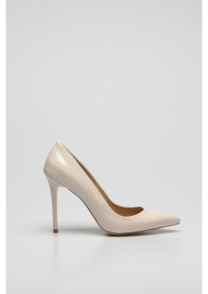 Plus Bej Rugan Kadın Stiletto