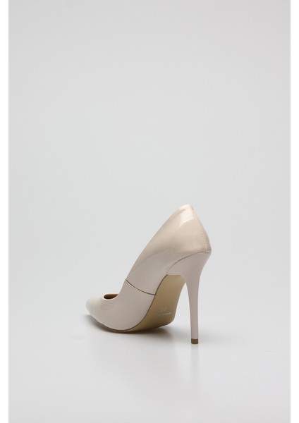 Plus Bej Rugan Kadın Stiletto