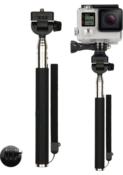 Aksiyon Kamera Ve Cep Telefonları İle Uyumlu Monopod Kafa Bandı, Göğüs Bandı Aksesuar Seti