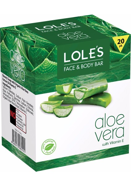 Loles 20'li Bitkisel Aloe Vera Yağı Sabunu 20 x 100 gr