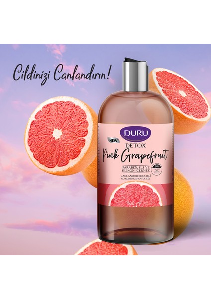Detox Pembe Greyfurt Duş Jeli 500 ml fiyatları