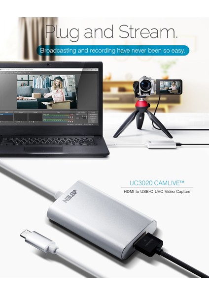 UC3020 CAMLIVE HDMI USB-C CAPTURE CARD indirimleri