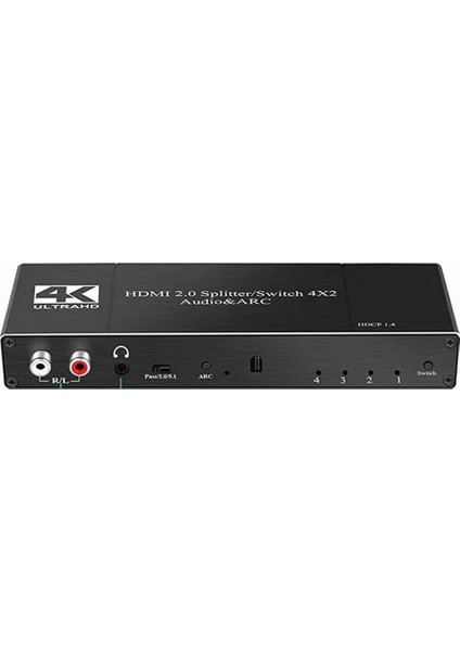 4K422A HDMI 2.0 4K Ultra Hd Hdr Hdcp Arc Extractor Ses Ayrıştırıcılı Combo Switch Splitter