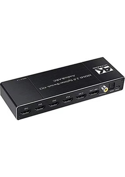 4K422A HDMI 2.0 4K Ultra Hd Hdr Hdcp Arc Extractor Ses Ayrıştırıcılı Combo Switch Splitter
