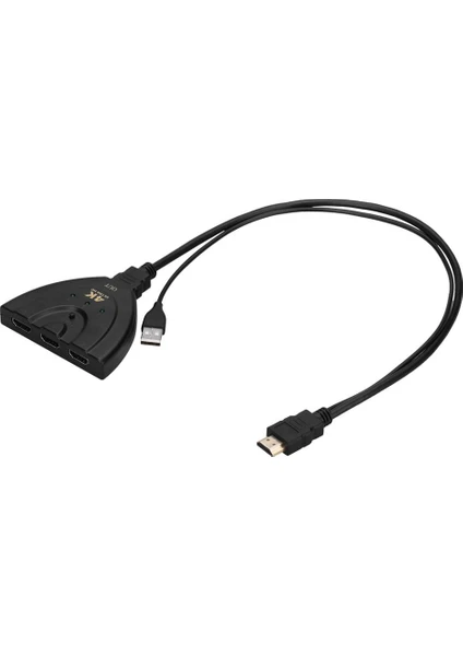 4K304U HDMI 4K Ultra Hd 2160P USB Pigtail Güç Kablolu HDMI Switch