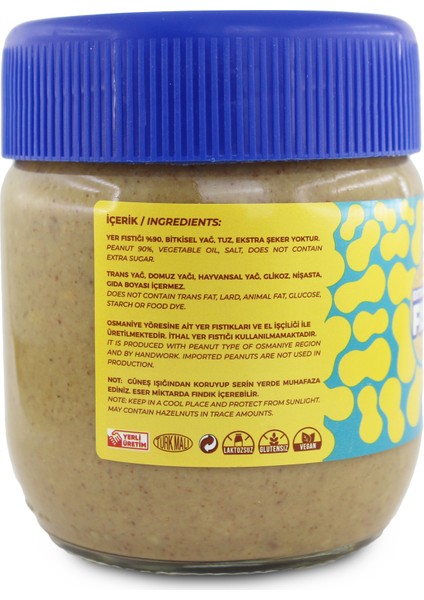 Şekersiz Yer Fıstığı Ezmesi 400 gr