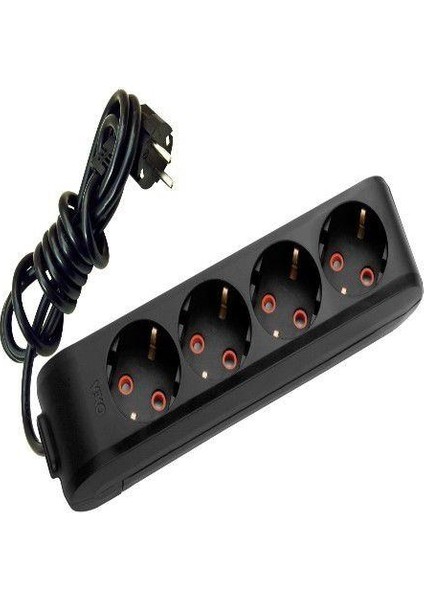 Multi-Let Siyah 4'lü Priz Kablolu 3 m 90133403