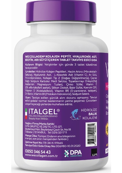 Wecollagen® Kadın, Balık Kolajeni 45 Tablet