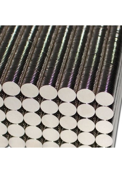 Mıknatıs Çap 8 x 1 mm Yuvarlak Süper Güçlü Neodyum Mıknatıs 25'li