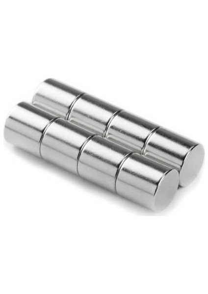 Mıknatıs Çap 10 x 10 mm Silindir Süper Güçlü Neodyum Mıknatıs 20'li