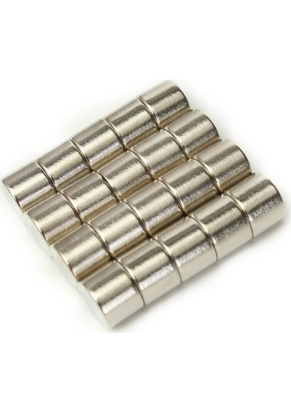 Mıknatıs Çap 10 x 10 mm Silindir Süper Güçlü Neodyum Mıknatıs 20'li