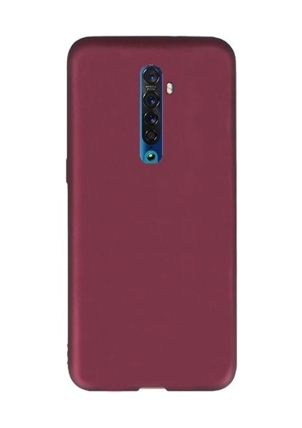 Oppo Reno 2 Kılıf Klasik Mat Renkli Yumuşak Premier Silikon Koyu Mor