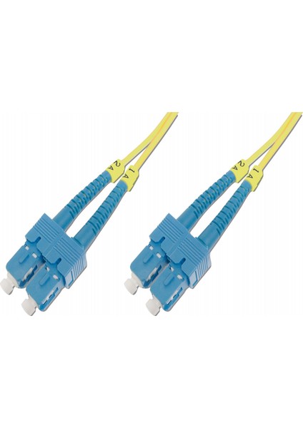 SC-SC Fiber Optik Patch Kablo 1 m Singlemode Duplex 9/125 Os 2 3.0mm
