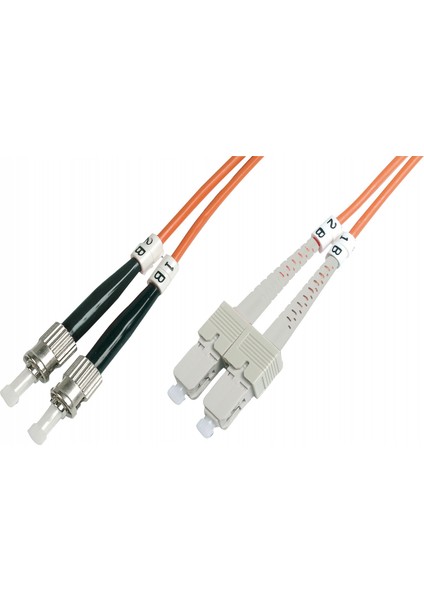 ST-SC Fiber Optik Patch Kablo 1 m Multimode Duplex Om 1 3.0mm 62.5/125