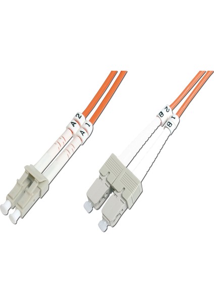 LC-SC Fiber Optik Patch Kablo 30 m Multimode 3.0mm Duplex 50/125 Om 2