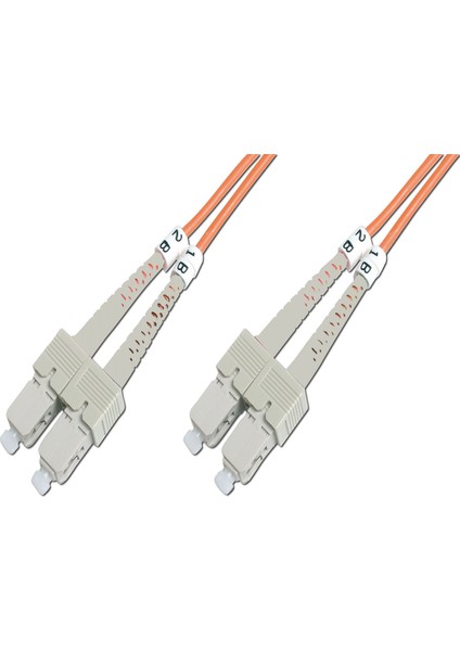 SC-SC Fiber Optik Patch Kablo 5 m Multimode 3.0mm Duplex 50/125 Om 2