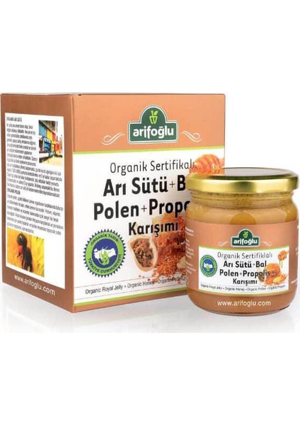 Organik Arı Sütü & Bal & Polen & Propolis 230 Gr