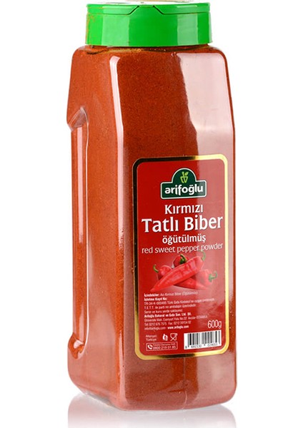 Tatlı Biber Kırmızı Öğütülmüş 600g (Pet)