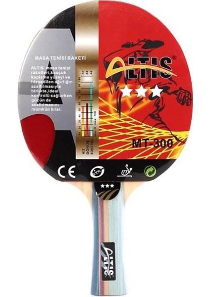 Masa Tenis Raketi 3 Yıldız Siyah Mt-300