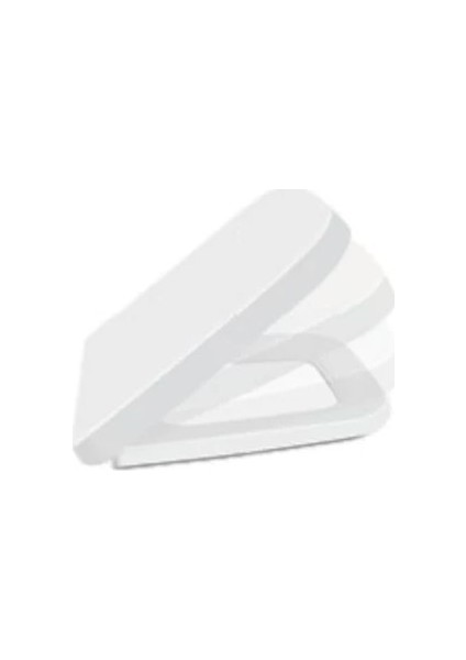 Elitra Yavaş Kapanan Kare Klozet Kapağı