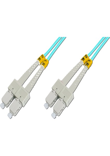 SC-SC Fiber Optik Patch Kablo 15 m Multimode Duplex 3.00MM 50/125 Om 3