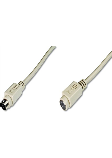 Ps/2 Uzatma Kablosu Minidın6 Erkek - Minidın6 Dişi 2 m Bej