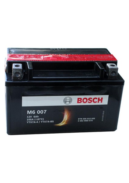Motosiklet Aküsü M6 007 M6 6 YTX7A-BS